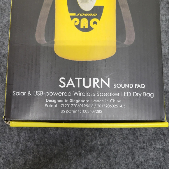 Wireless speaker LED Dry Bag Yellow Weatherproof Adjustable Straps 10L Sound Paq - Picture 2 of 9